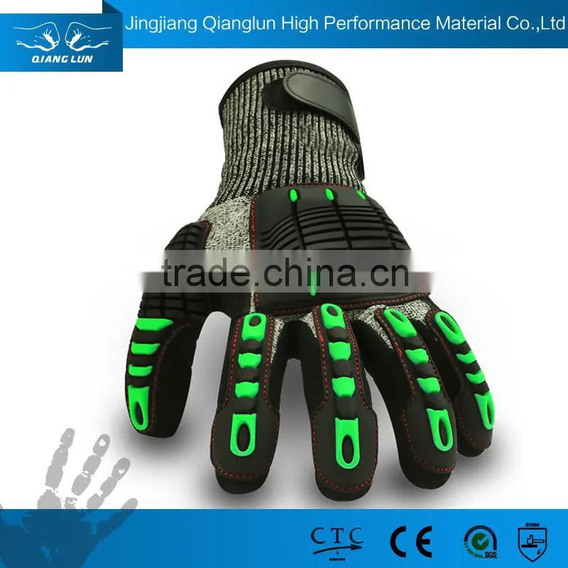 QL 13G nitrile dipping Cut resistant industrial working gloves