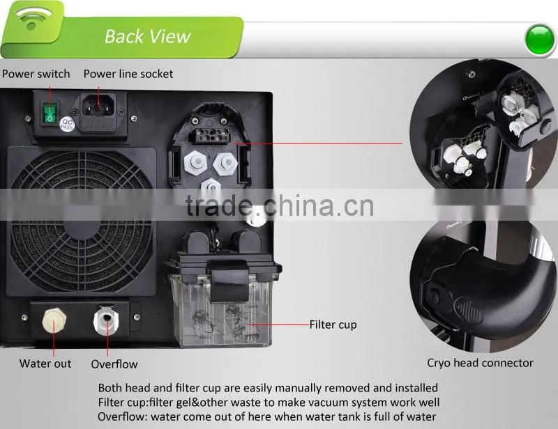 New cryolipolysis device, 3 heads for different body parts,portable design,low price with high quality