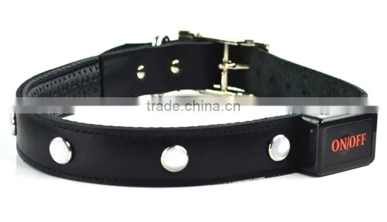 2017 Hot Selling LED Dog safety Collar leather collar