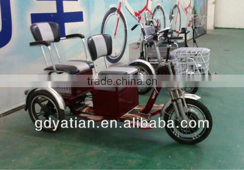 Chinese cheaper Double-seat disabled Tricycle