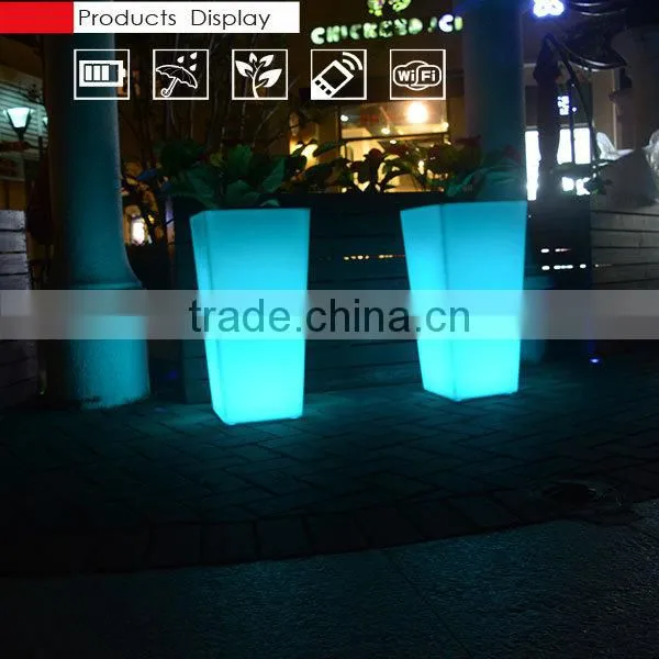 BSCI approval LED Flower pot for garden decorator party decoration/home interior decorator