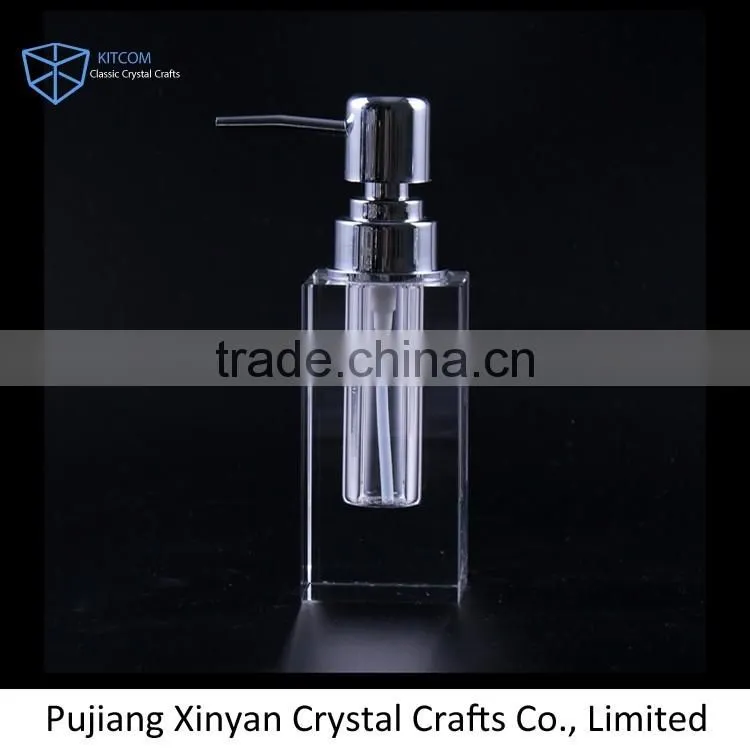 Crystal factory new fashion crystal hand washing soap bottle