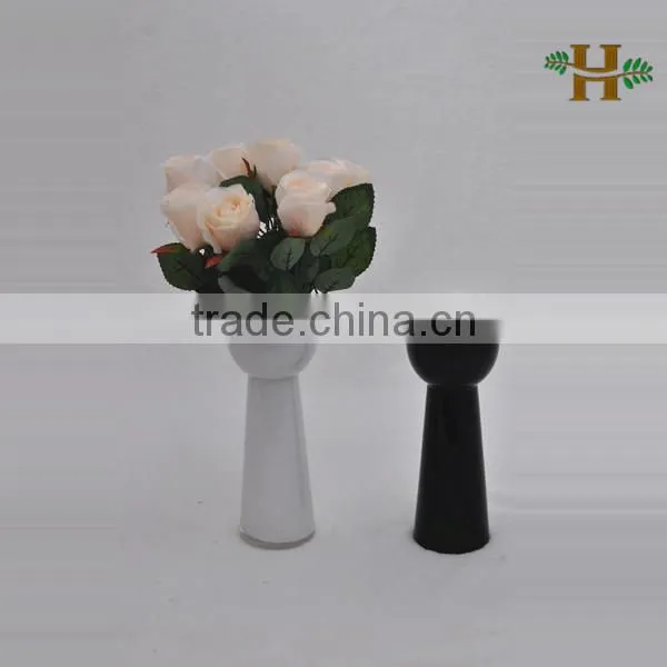 Colored lotus lantern shaped glass vase, handmade decorative glass candle holder
