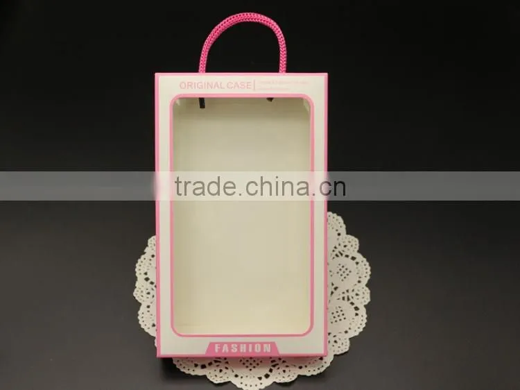 Paper packaging box for Phone case with handle, gift packaging box