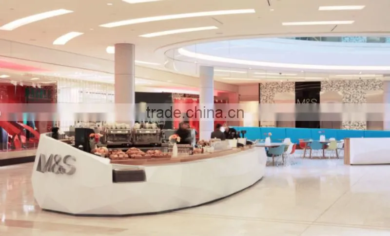 New design food kiosk/cafe kiosk counter for malls