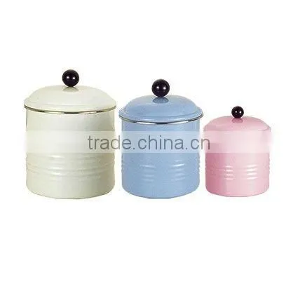 cylindrical colored sugar pot/Tea tin /coffee storage box