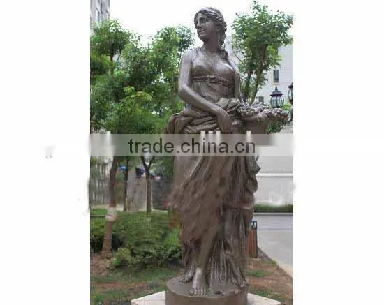 Garden large bronze play girl statue for sale