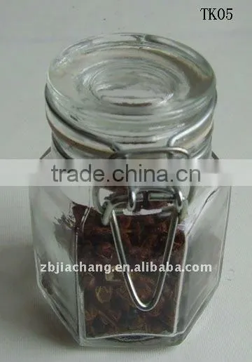 mini airtight clear glass cruet bottle