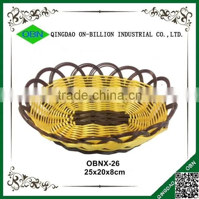 LFGB plastic rattan woven tray