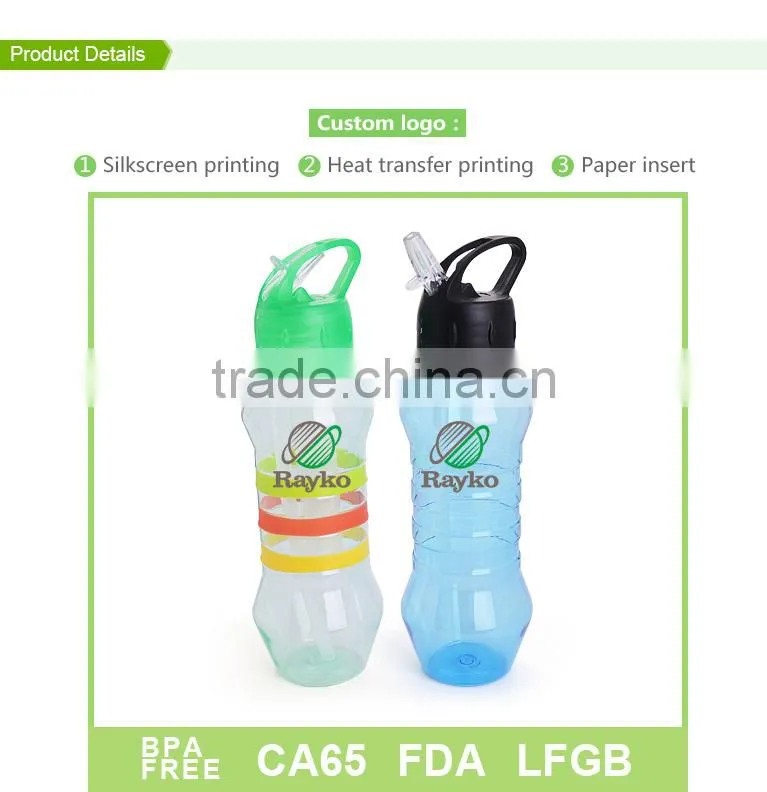 BPA free nike tritan bottle with pp lid and silicone outside pear shaped