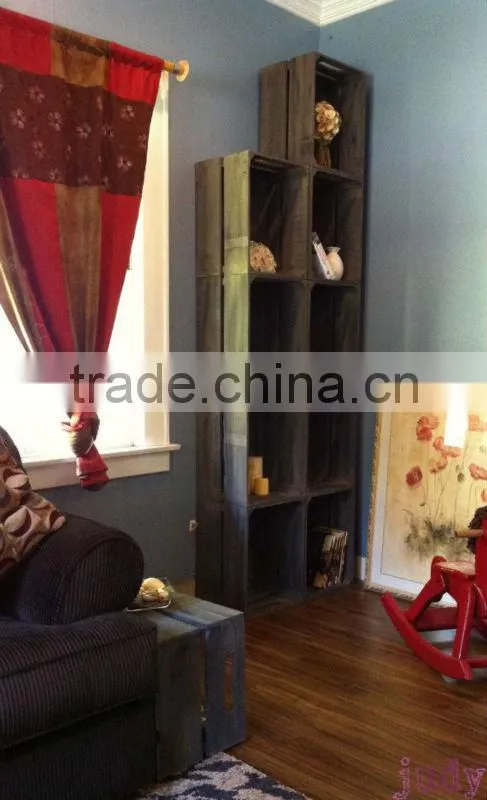 living room antique The study wooden storage stand crate