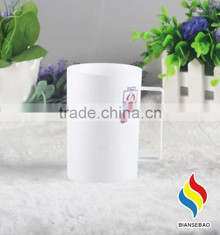 cheap gifts plastic mug , PP food grade promotional plastic mug