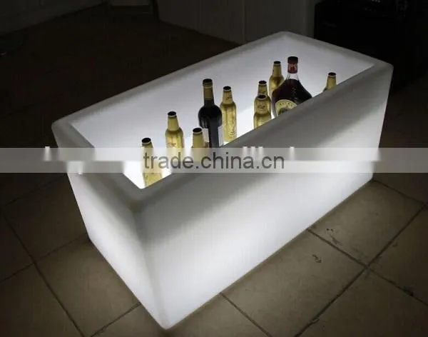 Color Changing Garden decoration plastic illuminated led operating ice bucket