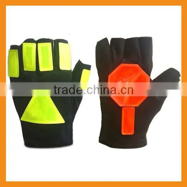 Police Security School Crossing Guard Traffic Safety Reflective Gloves