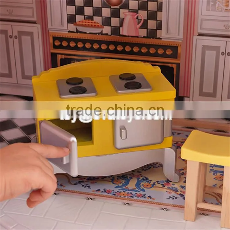 New arrival luxurious and colorful wooden large dollhouse for kids W06A221