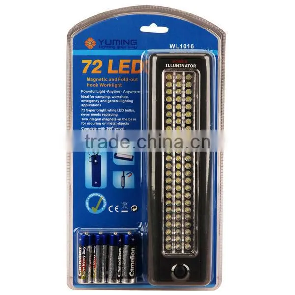 CE Approved Cheap 72PCS LED Work Lamp with Swivel Hook
