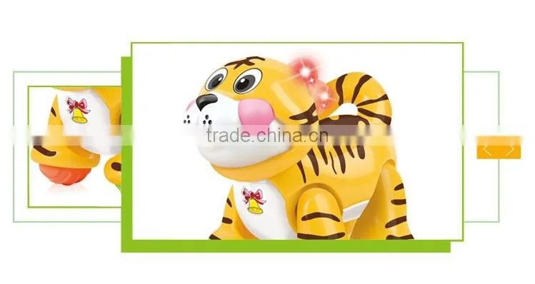 Funny battery operated musical tiger set electrical animal toy car