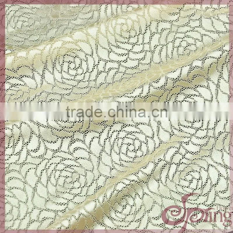 Jacuqard floral design metallic wholesale swiss lace fabric for dress/ tops