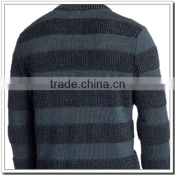 Men's OEM service stripe cashmere pullover