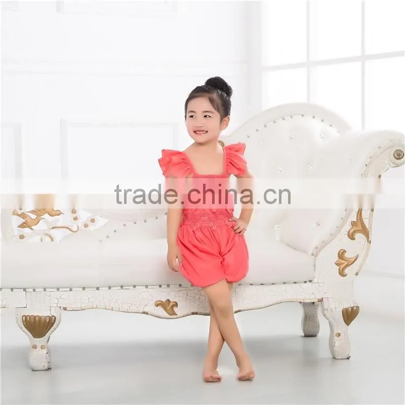 2017 Wholesale Children's Boutique pink Clothing Kids Bulk, baby romper