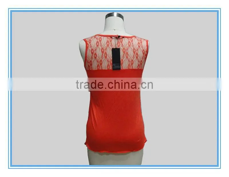 Fashion Solid Color Three Layers Chiffon Knitted Sleeveless Blouse
