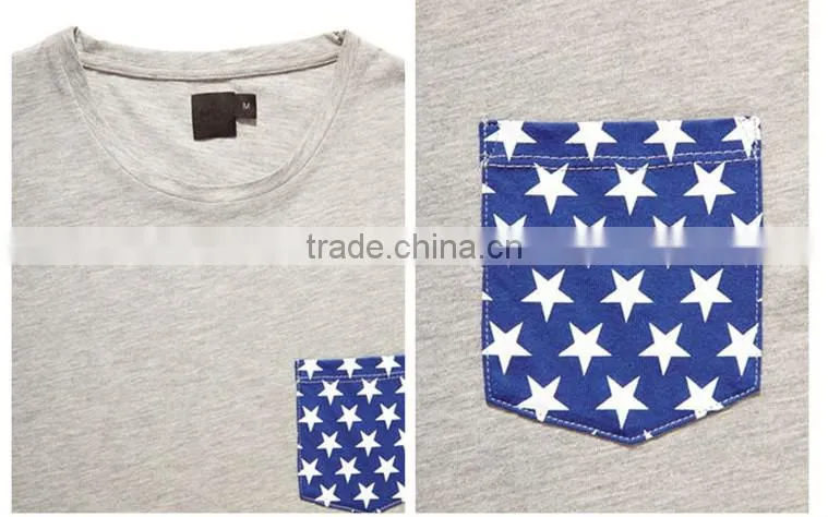 Custom Cut and Sew T Shirts Pocket Chest
