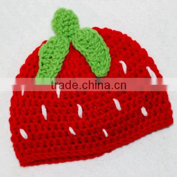 lovely wool hat crochet baby strawberry hat