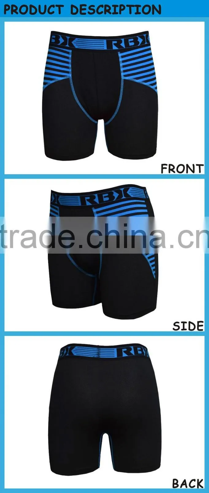 Fashion Stripe Comfortable Seamless Underwear Men's Boxer
