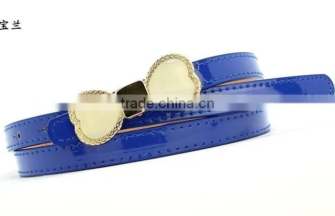 New candy color Painting PU Leather Women Belt Kinds Of Collocation Dresses Belts For Women