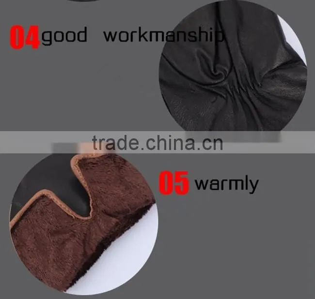 button design lady lovely leather gloves