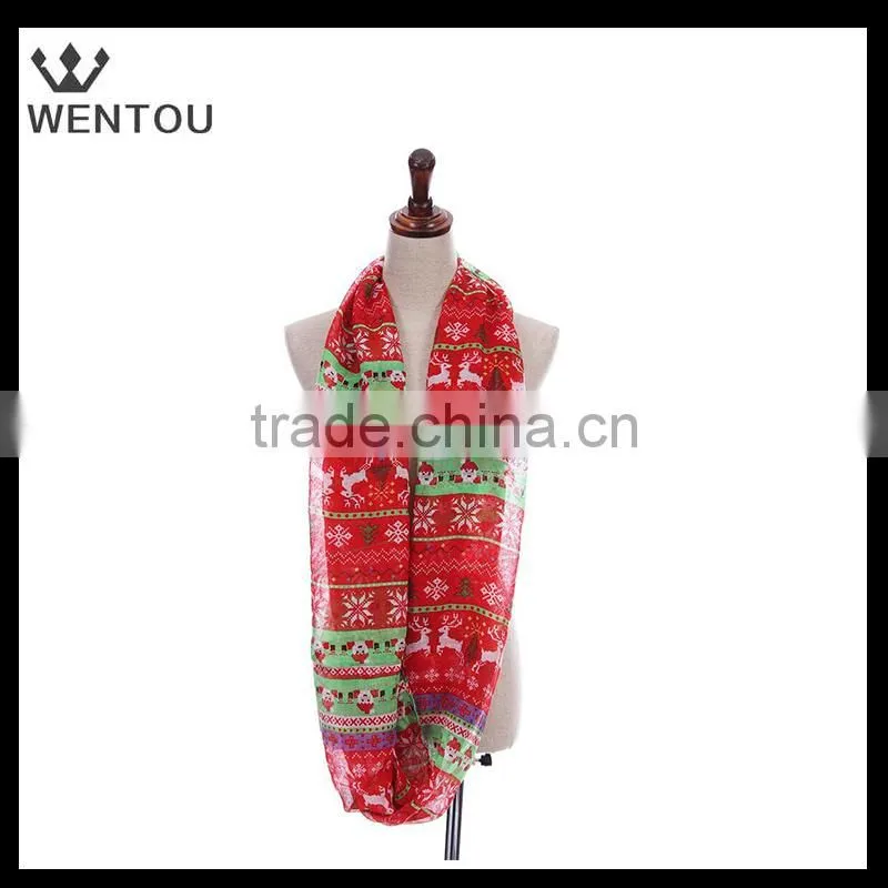 Wholesale personalized red Christmas scarf