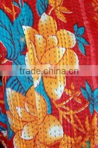 Long, Hand Quilted, Kantha Jacket, Coat -Fully Reversible