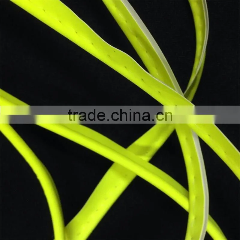 colorful EN471 stretch reflective piping cord for clothing