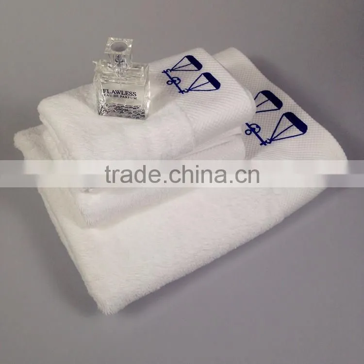 White hotel bath towel set luxury 100% cotton