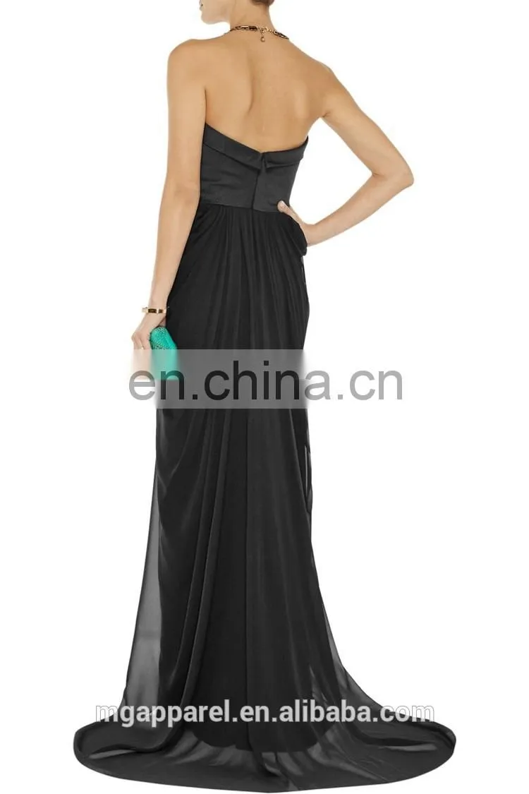 ladies long evening party wear gown sexy off shoulder black long gown dresses, evening gown