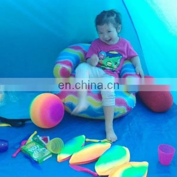 ICTI Approved 6P & EN71 PVC Inflatable cute colorful Kids inflatable air sofa