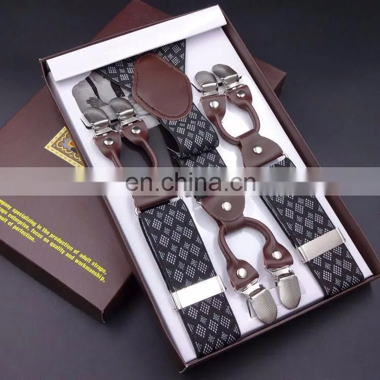 Fashion wholesale high quality 3.5cm jacquard suspenders