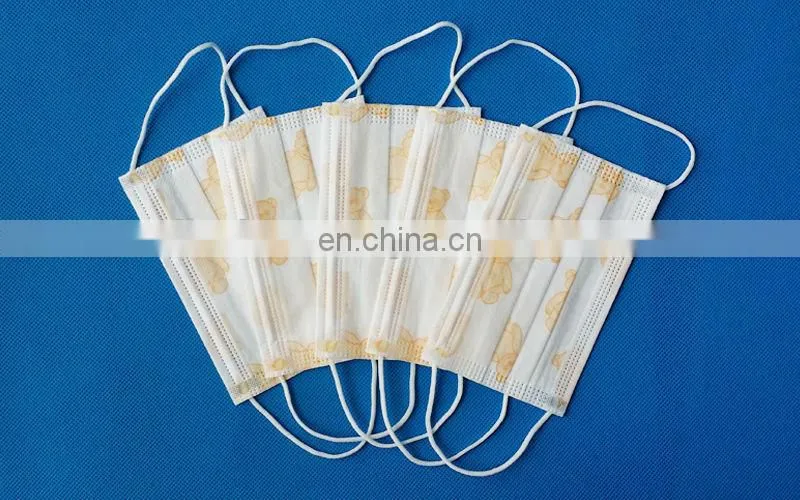 Medical white round ear loop 3ply surgical nonwoven face mask