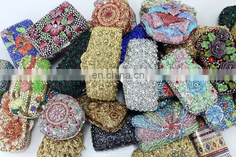 Crystal evening clutch bags/stone cluth bags/clutch evening wedding favor bags