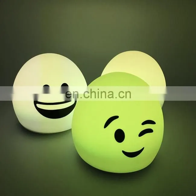2017 colorful silica gellamp led silicone light ball Emotion lamp for night
