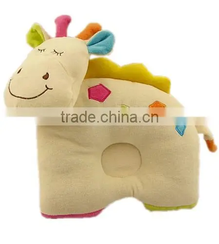 Deer shaped cute plush baby pillow