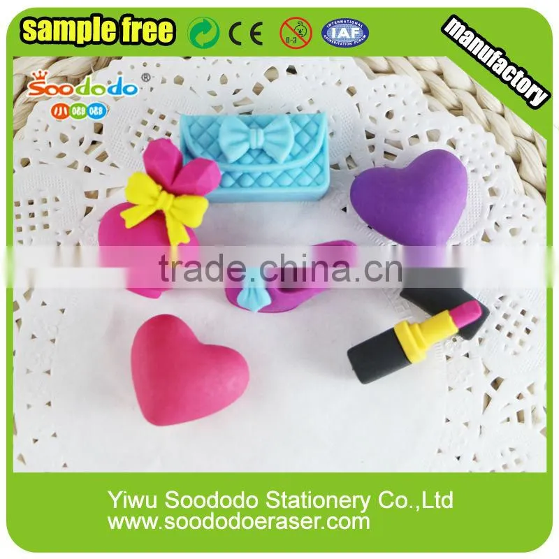 2015 New design High-heeled Shoes puzzle erasers for girls