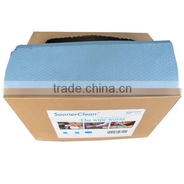 X80 Woodpulp PP Embossed Nonwoven Industrial Cleaning Wipes