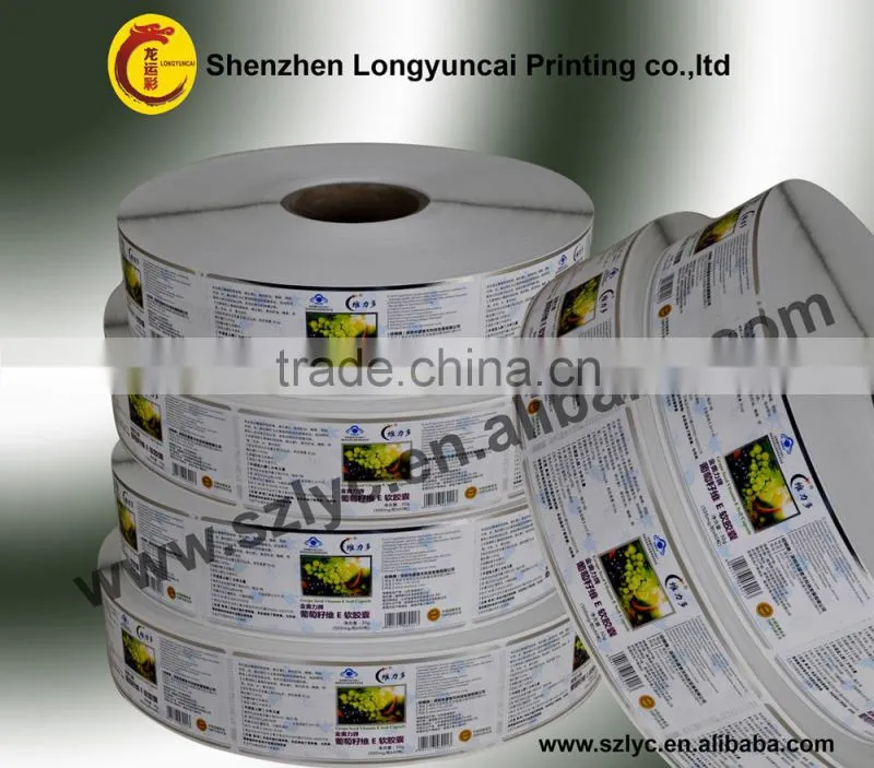 China OEM printing factory glossy adhesive sticker labels with cheap price