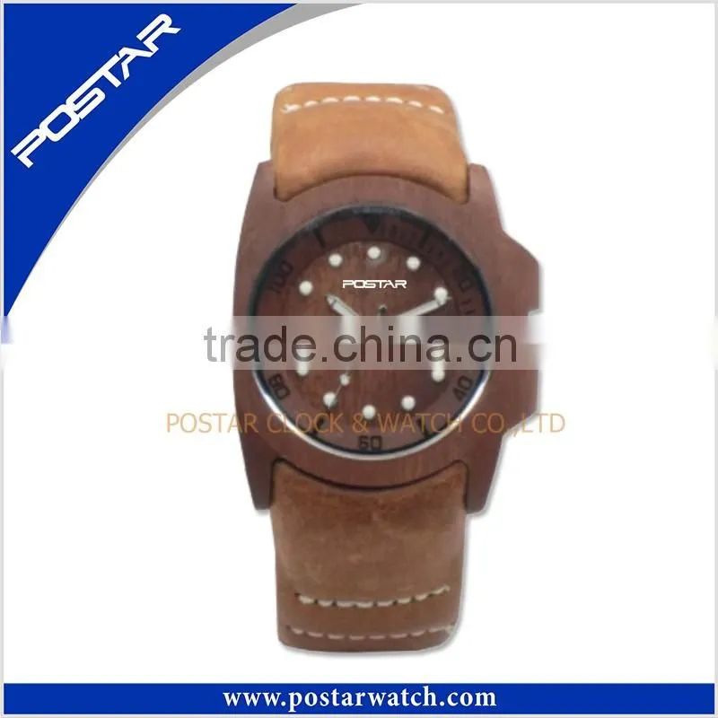 2016 Factory Price Fashion Wodden Watches Stainless Steel Watch Water Resistant