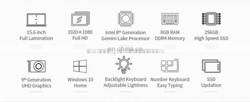 Teclast F15 Notebook - 15.6 inch, Intel N4100 Quad Core, 8GB RAM 256GB SSD