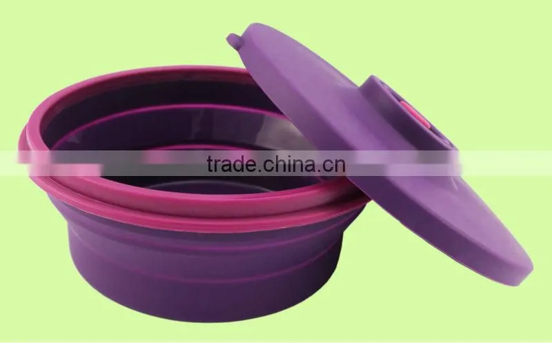 New Arrival Clear Silicone Collapsible Food Containers
