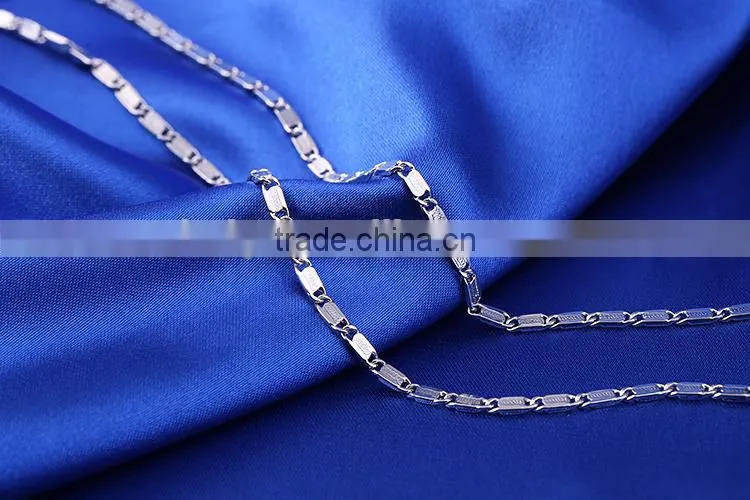 Hot Sales Wholesale Fashion Rhodium Plated Chain Of Beautifu Necklace Jewelry