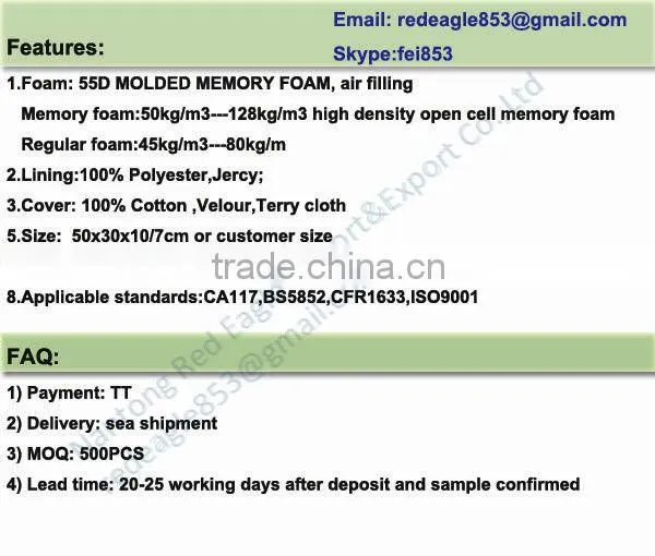 healthy slow rebound memory foam hotel pillow
