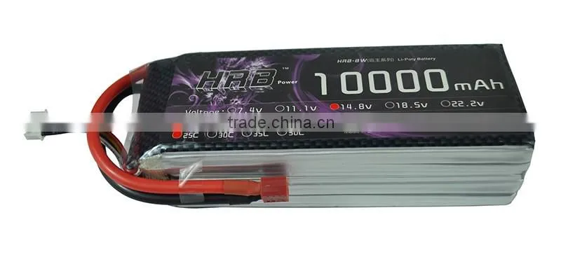 HRB 4S 14.8V 10000mah 25C rechargable battery lipo for RC Helicopter Car Pack